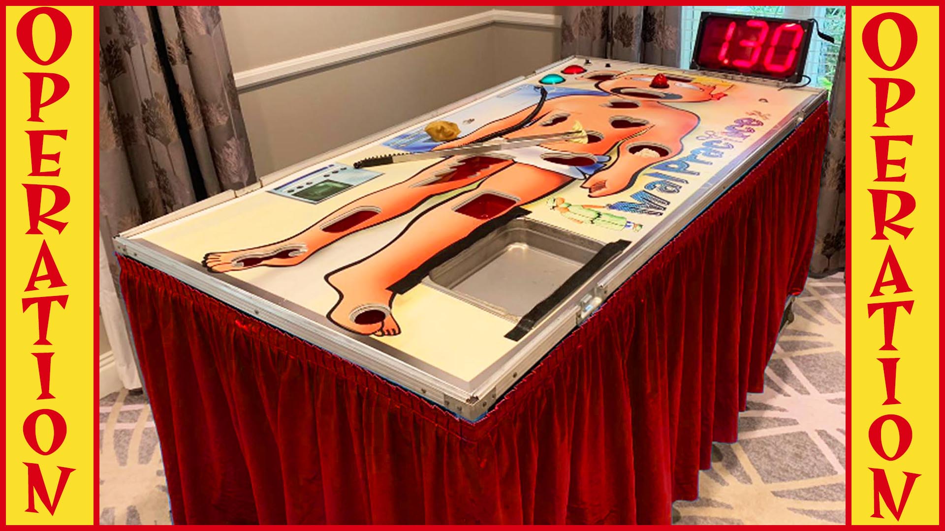 life size operation game for party rental in south florida